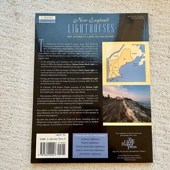 New England Lighthouses : Bay of Fundy to Long Island Sound Paperback 1996 - Picture 2 of 4